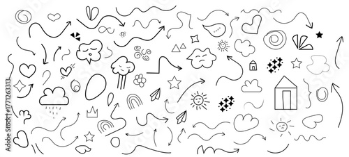 Doodle Elements Collection — Arrows, Circles, Lines, and Scribbles