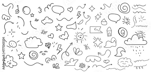 hand drawn doodle alphabet