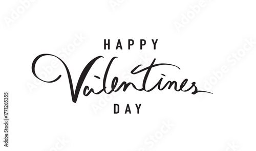 Happy valentine day text font calligraphy hand written lettering black color object icon happy valentine day romantic wedding gift frame happy valentine day fashion party holiday happy valentine day 