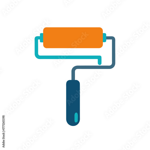 Paint Roller Icon Vector Illustration for Home Improvement and Renovation