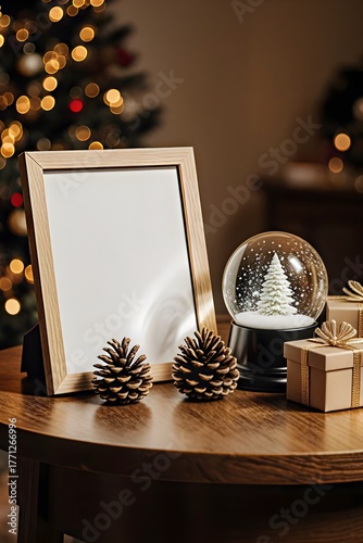 Snow Globe Christmas Frame