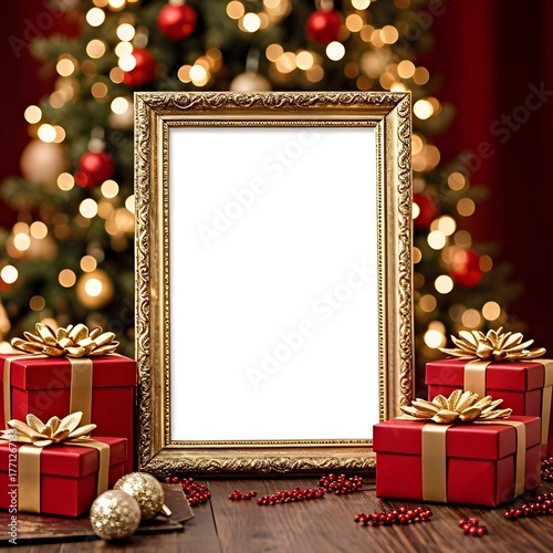 Golden Luxe Christmas Frame