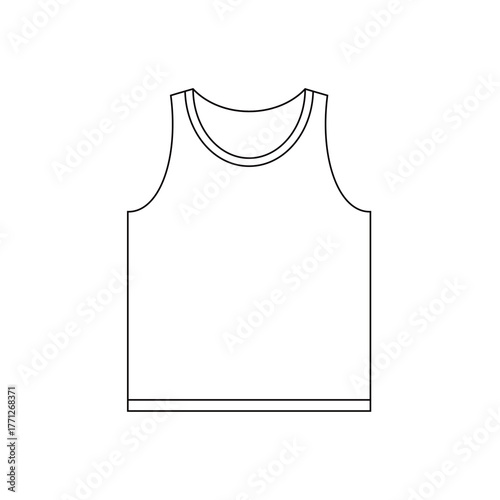 白いタンクトップのベクターイラスト