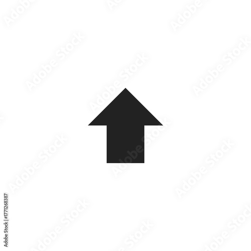 Upward Arrow Navigate Ahead with this Simple Directional Icon, Ideal for Web Design, User Interface, and Informational Graphics