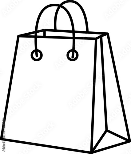 Outline of a Consumer Paper Shopping Bag