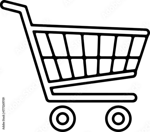 Outline of a Consumer Shopping Cart Trolley