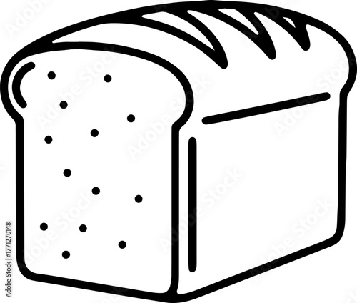 Outline of a Loaf of Sliced Bread