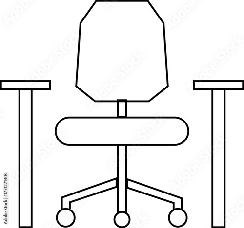 Harmonious icon , balance, peace, unity, mindfulness, and well-being symbols representing calmness, connection, and spiritual equilibrium for design projects, Logo of modern chair stylized armchair