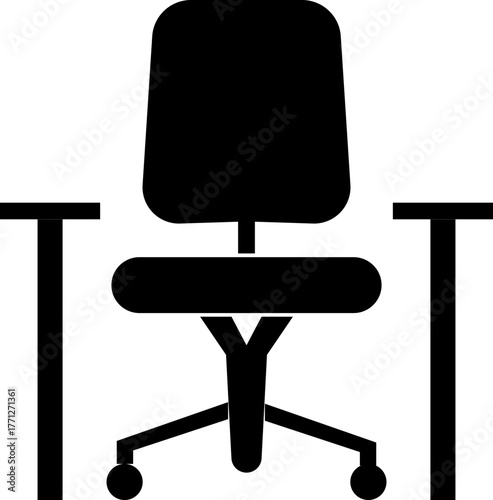 Harmonious icon , balance, peace, unity, mindfulness, and well-being symbols representing calmness, connection, and spiritual equilibrium for design projects, Logo of modern chair stylized armchair