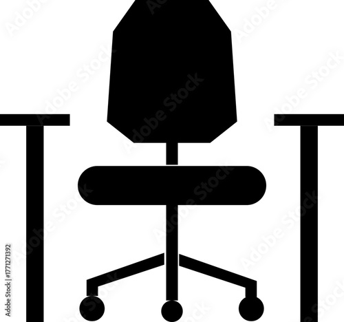 Harmonious icon , balance, peace, unity, mindfulness, and well-being symbols representing calmness, connection, and spiritual equilibrium for design projects, Logo of modern chair stylized armchair