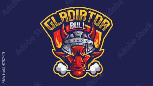  Fierce Warrior Mascot Esports Emblem