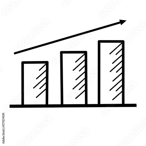 Statistic Curve with Arrow