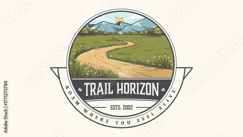 Adventure Logo – Nature Outdoor Travel Emblem