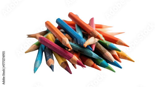 A cluster of colorful pencils