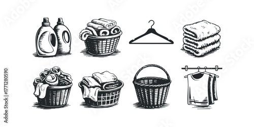 Collection of Laundry and Cleaning Supplies