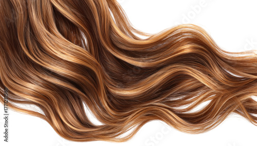 Wavy golden brown hair