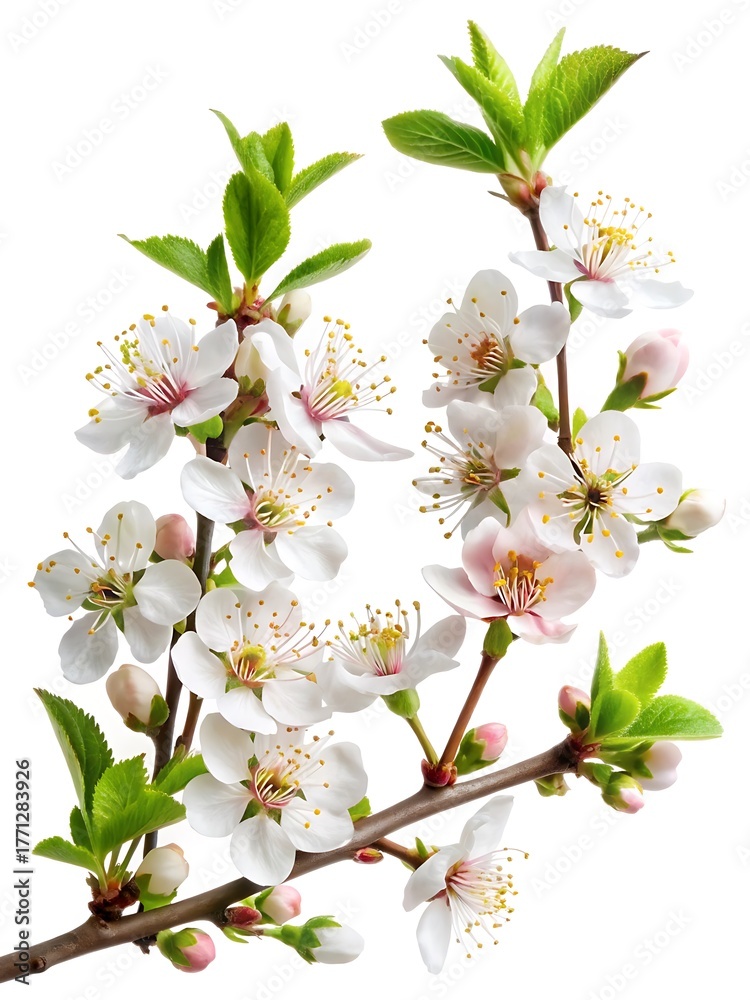 Obraz premium Branch with white flowers