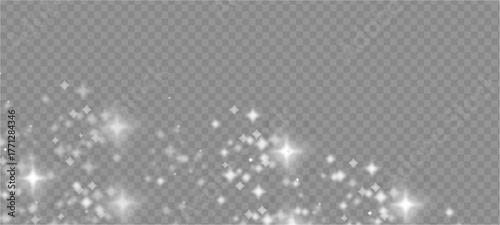 PNG magic sparkle with soft glitter black and white background