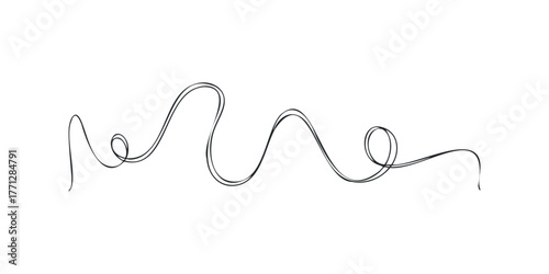 Wavy line drawn with simple stroke