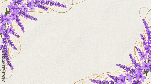 Floral design with empty space for text on a light background  