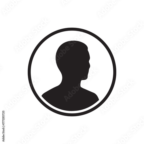 User profile icon. Vector illustration