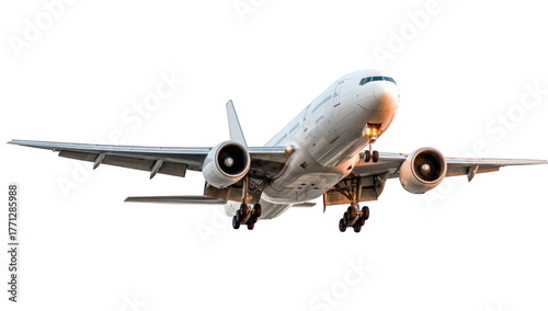 Commercial jet airliner in flight