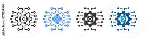 Digitalization Icon Set Multiple Style Collection