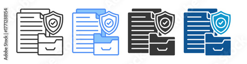 Data Governance Icon Set Multiple Style Collection
