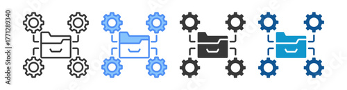 Repository Icon Set Multiple Style Collection