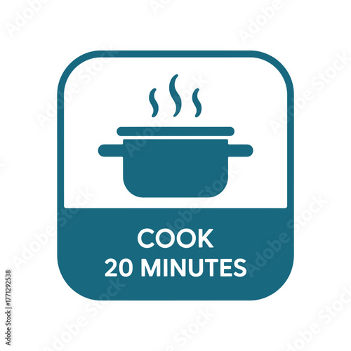 Cooking pot icon indicating a 20 minute cooking time