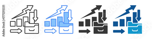 Inference Icon Set Multiple Style Collection