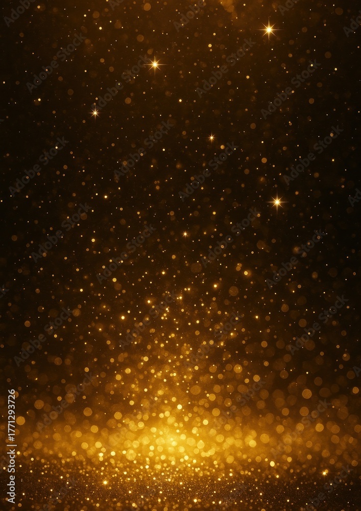 Obraz premium Golden sparkling festive background
