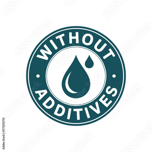 Circular emblem indicating no additives present