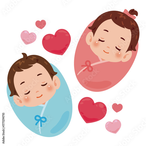 赤ちゃんの産み分けイラスト／Baby Gender Selection Illustration