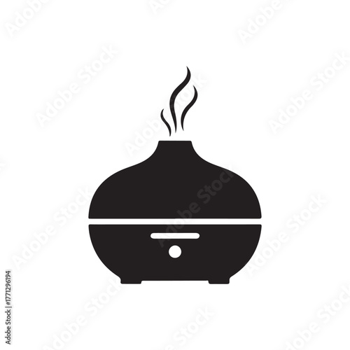 Essential Oil Diffuser Silhouette Aromatherapy Diffuser Icon Design
