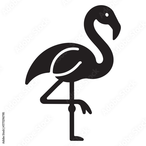 silhouette, black vector icon style, simple shape, clean