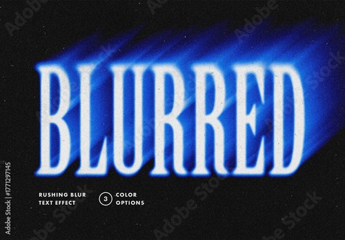 Rushing Blurred Text & Logo Effect Mockup