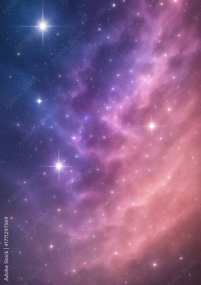 Fototapeta premium Ethereal cosmic starry nightscape
