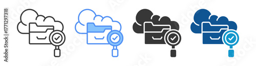 Data Discovery Icon Set Multiple Style Collection
