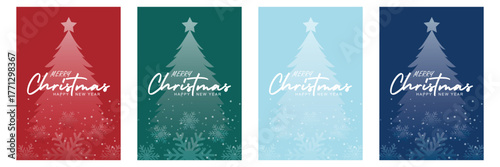 Merry christmas greeting card vector set design. Christmas and new year holiday season greeting card lay out collection. Vector illustration xmas celebration postcard. 