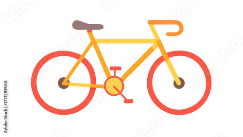 A bicycle icon in yellow and orange colors