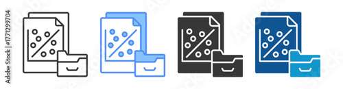 Correlation Icon Set Multiple Style Collection