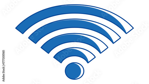 Blue WiFi Symbol Indicating Internet Connection