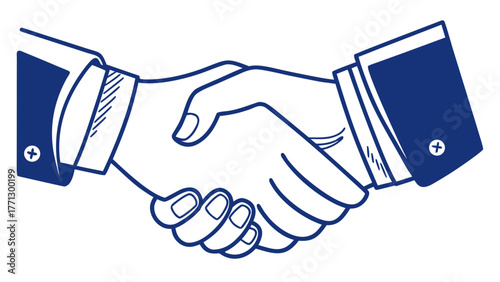 A graphic illustration of hands during a handshake