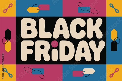 Black Friday Bold Typography Vector Poster