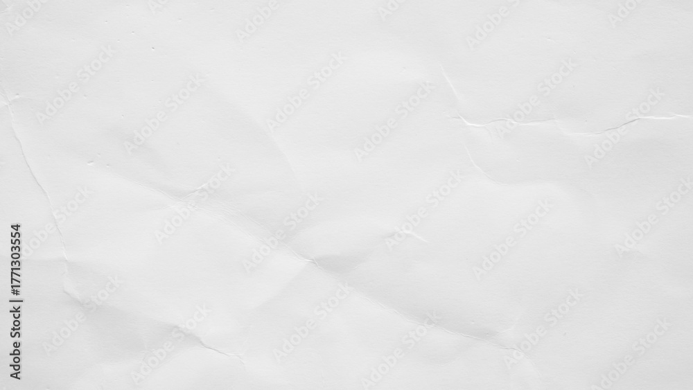 Fototapeta premium Abstract white crumpled and creased recycle paper texture background