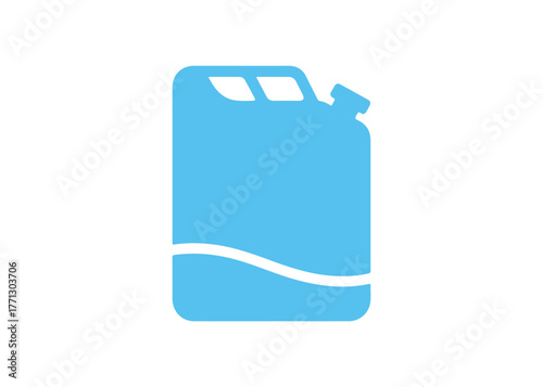 Jerrycan icon, a liquid container, set against a white background. Vector illustration