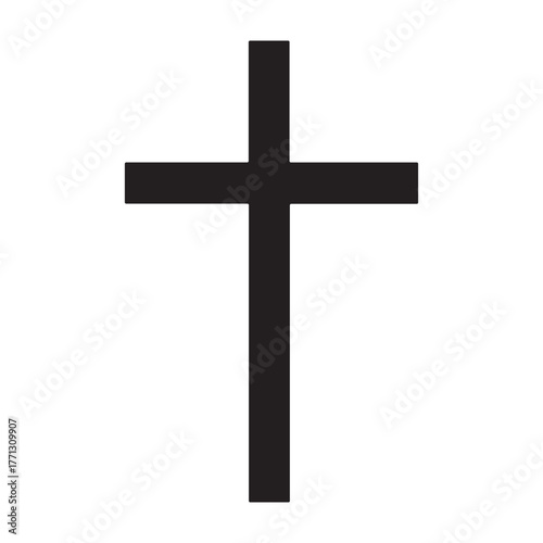 Latin Cross icon or logo isolated sign symbol vector illustration - high quality black style vector icons