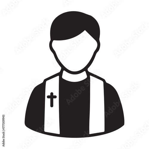 Priest icon or logo isolated sign symbol vector illustration - high quality black style vector icons