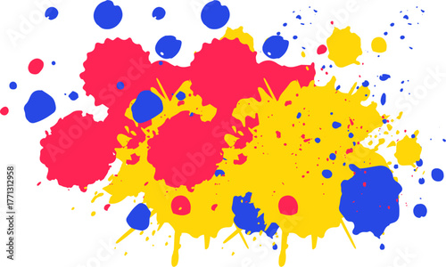 🎨 Colorful Paint Splatter on Surface — Abstract Art Background with Vibrant Creative Expression